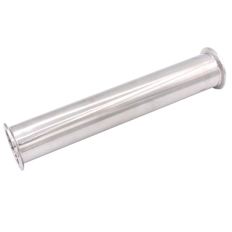 DERNORD Sanitary Spool Tube with Clamp Ends,Stainless Steel 304 Seamless Round Tubing With 2 inch Tri Clamp 64MM Ferrule Flange (Tube Length: 12 Inch / 305MM) - Image 1